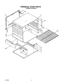 06 - Internal Oven parts for Roper Range FGP345VW2 from AppliancePartsPros.com