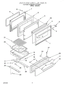 03 - Door And Broiler parts for Roper Range FLP320AW1 from AppliancePartsPros.com