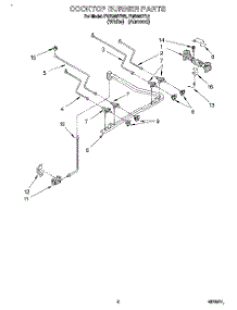 02 - Cooktop Burner parts for Roper Range FGS385YW2 from AppliancePartsPros.com
