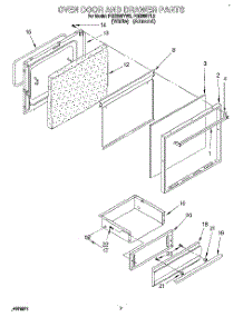 07 - Oven Door And Drawer parts for Roper Range FGS385YW2 from AppliancePartsPros.com