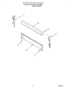 02 - Backguard parts for Roper Range FGP310EW0 from AppliancePartsPros.com