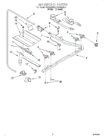 02 - Manifold parts for Roper Range FGP335BL3 from AppliancePartsPros.com