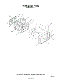 04 - Oven Door parts for Roper Range N9257L2 from AppliancePartsPros.com
