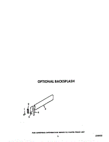 Optional Backsplash parts for Roper Range S5007W0 from AppliancePartsPros.com