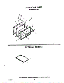 Oven Door parts for Roper Range S5007W0 from AppliancePartsPros.com