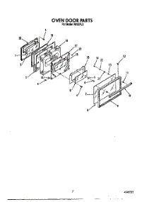 06 - Oven Door parts for Roper Range N9357L2 from AppliancePartsPros.com