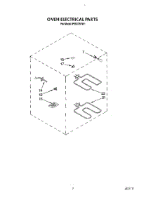 07 - Oven Electrical parts for Roper Range FES375VW1 from AppliancePartsPros.com