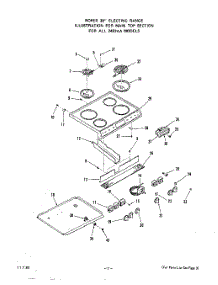 03 - Main Top parts for Roper Range 2453WAA from AppliancePartsPros.com