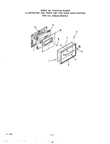 06 - Oven Door parts for Roper Range 2453WAA from AppliancePartsPros.com
