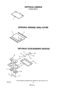 08 - Griddle , Griddle / Grill Cover parts for Roper Range N9157L1 from AppliancePartsPros.com