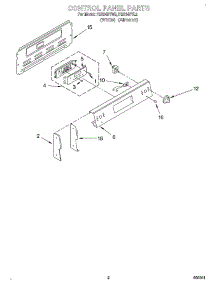 02 - Control Panel parts for Roper Range FES340YW2 from AppliancePartsPros.com