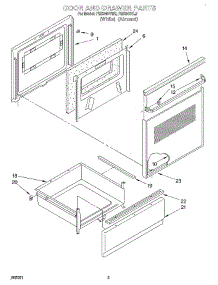 03 - Door And Drawer parts for Roper Range FES340YW2 from AppliancePartsPros.com