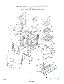 03 - Oven Body parts for Roper Range 2492L0A from AppliancePartsPros.com