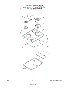 03 - Main Top parts for Roper Range 2275W0A from AppliancePartsPros.com