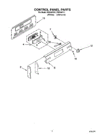 02 - Control Panel parts for Roper Range FES340YW1 from AppliancePartsPros.com