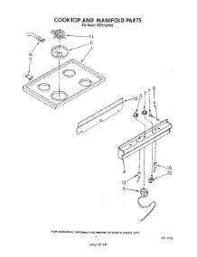 06 - Cooktop And Manifold parts for Roper Range FEP210VW0 from AppliancePartsPros.com
