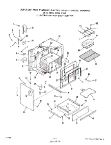 05 - Body parts for Roper Range 2224W1A from AppliancePartsPros.com