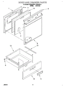 03 - Door And Drawer parts for Roper Range FES364BL2 from AppliancePartsPros.com