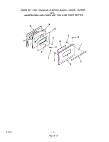 06 - Oven Door parts for Roper Range 2224W0A from AppliancePartsPros.com