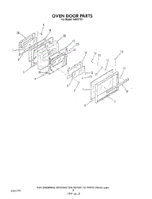 06 - Oven Door parts for Roper Range N9257X1 from AppliancePartsPros.com