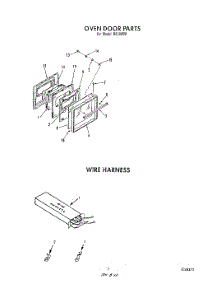04 - Oven Door , Wire Harness parts for Roper Oven B5008B0 from AppliancePartsPros.com