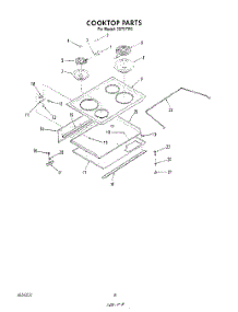 06 - Cooktop parts for Roper Range D9757W5 from AppliancePartsPros.com