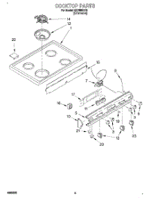 04 - Cooktop parts for Roper Range SEC350XX1 from AppliancePartsPros.com