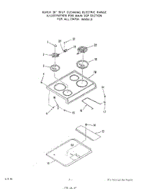 04 - Optional Set On Griddle parts for Roper Range 2347W0A from AppliancePartsPros.com