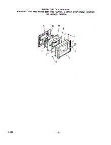 04 - Lower And Upper Oven Door parts for Roper Range 2035B0A from AppliancePartsPros.com