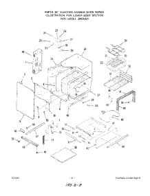 03 - Lower Oven parts for Roper Range 2843W0A from AppliancePartsPros.com