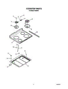 03 - Cooktop parts for Roper Range F5908W0 from AppliancePartsPros.com