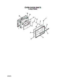 05 - Oven Door parts for Roper Range F5908W0 from AppliancePartsPros.com
