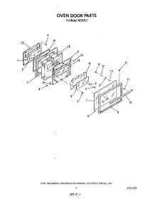05 - Oven Door parts for Roper Range N9357L3 from AppliancePartsPros.com