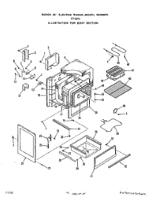 04 - Oven Door parts for Roper Range F7107W0 from AppliancePartsPros.com