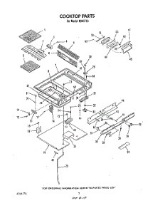 02 - Cooktop , Lit / Optional parts for Roper Range N9457L3 from AppliancePartsPros.com