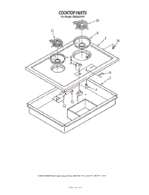 02 - Section parts for Roper Cooktop CEX200VX0 from AppliancePartsPros.com