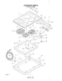 02 - Cooktop parts for Roper Cooktop C3408B2 from AppliancePartsPros.com