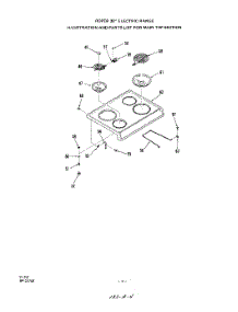 03 - Main Top parts for Roper Range 2323W0A from AppliancePartsPros.com