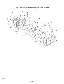 05 - Oven Door parts for Roper Range 2095B0A from AppliancePartsPros.com