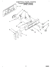 02 - Control Panel parts for Roper Range FEP350BL0 from AppliancePartsPros.com