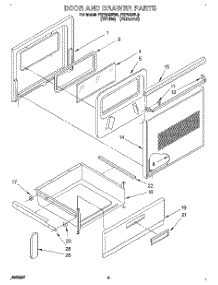 04 - Door And Drawer parts for Roper Range FEP350BL0 from AppliancePartsPros.com