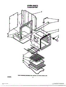 02 - Oven parts for Roper Oven BEP410WB1 from AppliancePartsPros.com