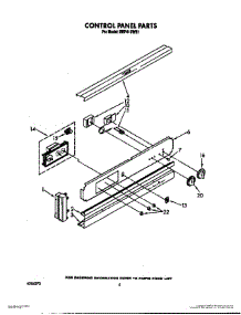 03 - Control Panel parts for Roper Oven BEP410WB1 from AppliancePartsPros.com