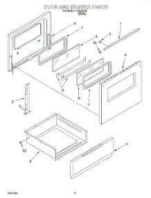 03 - Door And Drawer parts for Roper Range RDE22302 from AppliancePartsPros.com