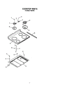 03 - Cooktop parts for Roper Range F5907W0 from AppliancePartsPros.com