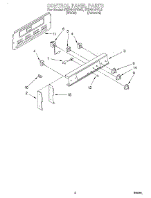 02 - Control Panel parts for Roper Range FEP310YW2 from AppliancePartsPros.com