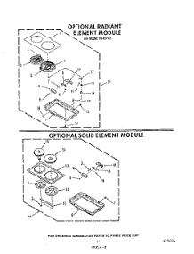 09 - Radiant Element Module , Solid Element parts for Roper Range N9457X3 from AppliancePartsPros.com