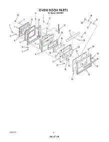 06 - Oven Door , Lit / Optional parts for Roper Oven B9608B4 from AppliancePartsPros.com