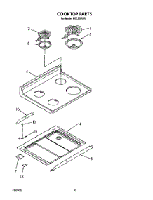04 - Cooktop parts for Roper Range FEC350VW0 from AppliancePartsPros.com