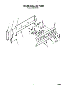 05 - Control Panel, Lit / Optional parts for Roper Range FEC350VW0 from AppliancePartsPros.com